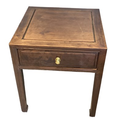 Lot 69 - A modern Chinese hardwood single drawer side...