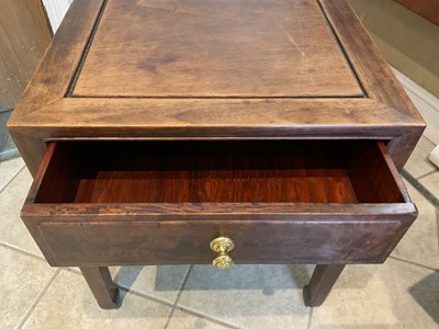 Lot 45 - A modern Chinese hardwood single drawer side...