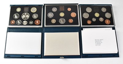 Lot 928 - Ten UK proof coin sets, various dates, mainly...