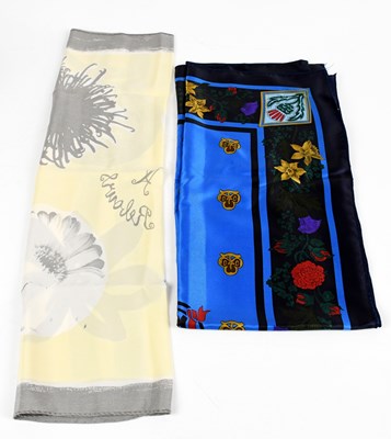 Lot 770 - ENGLISH ECCENTRICS; a 100% silk grey and cream...