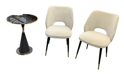 Lot 44 - A modern contemporary black and gilt metal...