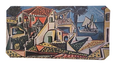 Lot 310 - UNATTRIBUTED; large modern abstract print, a...