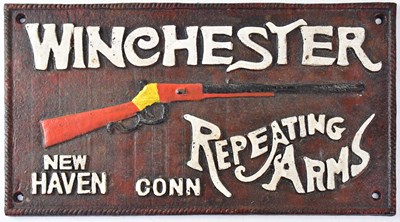 Lot 548 - WINCHESTER REPEATING ARMS; a cast iron...