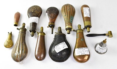 Lot 483 - A collection of 19th century and later powder...