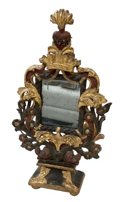 Lot 26 - An elaborate gilt wood framed table top...