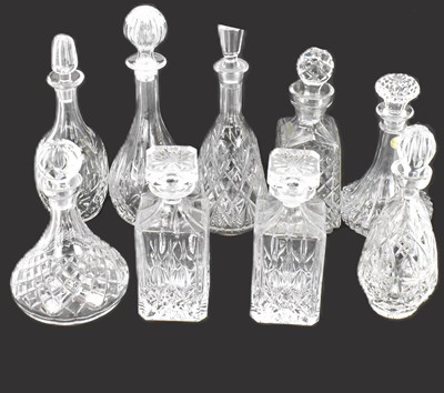 Lot 362 - Nine various pressed glass and lead crystal...