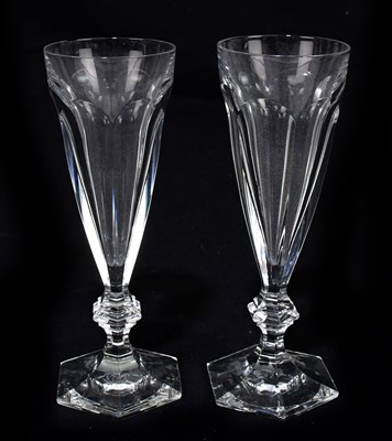 Lot 1219 - BACCARAT; a pair of 'Harcourt' champagne...