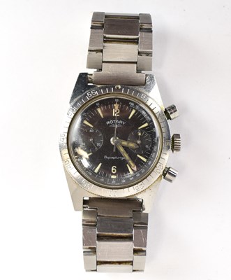 Lot 1067 - ROTARY; a gentlemen's stainless steel...