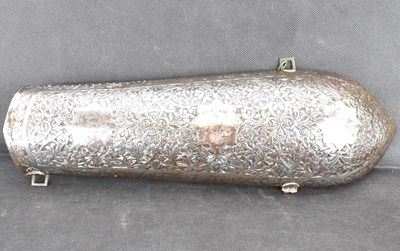 Lot 513 - A 19th century Persian steel Bazuband arm...