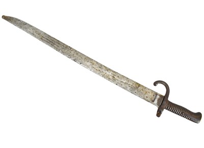 Lot 505 - A late 19th century French Chassepot bayonet...