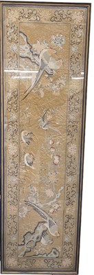 Lot 1018 - A 19th century Chinese silk embroidery of...