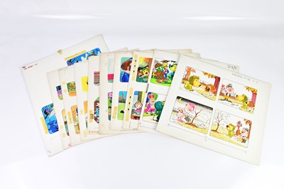 Lot 150 - BILL MEVIN; a group of ten original storyboard...