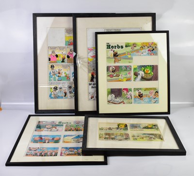 Lot 3 - BILL MEVIN; five framed and glazed original...