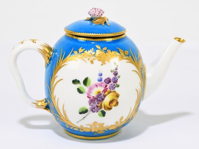 Lot 732 - SEVRES; a 19th century hand painted miniature...