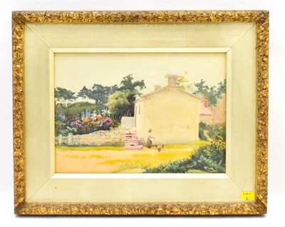 Lot 807 - UNATTRIBUTED; a Victorian watercolour, lady...