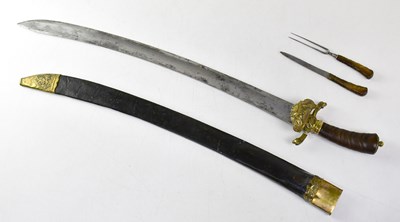 Lot 534 - A 19th century German hunting sword, the 23"...