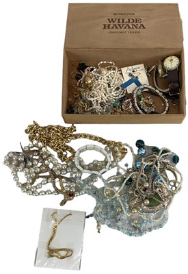 Lot 1561 - A quantity of costume jewellery and watches.