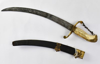 Lot 524 - A late 18th century Naval officer's dirk, the...