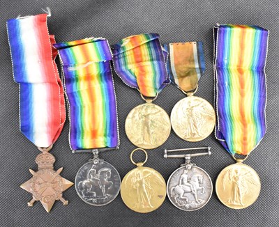 Lot 593 - Various WWI medals comprising Victory Medal...
