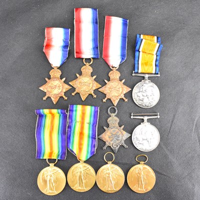 Lot 598 - Various WWI medals comprising Victory Medals...