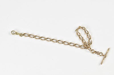 Lot 2357 - A 9ct gold half Albert chain, approx 31.7g.