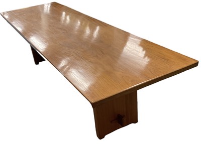 Lot 10 - A huge modern hardwood rectangular refectory...