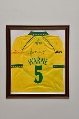 Lot 2708 - SHANE WARNE; a signed ICC Cricket World Cup...