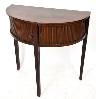 Lot 2799 - A 19th century mahogany demi-lune side table...