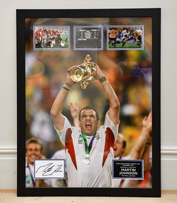 Lot 2720 - MARTIN JOHNSON; a photo montage and signature,...