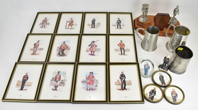 Lot 572 - Various military items, including Royal Marine...