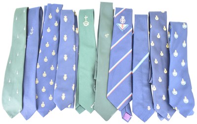 Lot 619 - Ten Royal Marine and associated regiment ties...