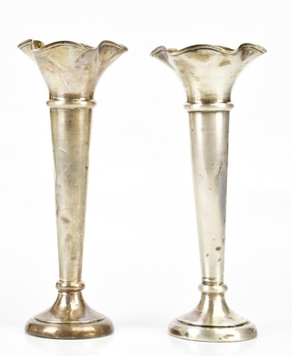 Lot 2065 - WALKER & HALL; a pair of hallmarked silver...