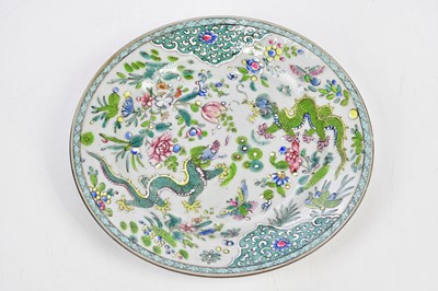 Lot 2588 - A 19th century Chinese Famille Verte plate...