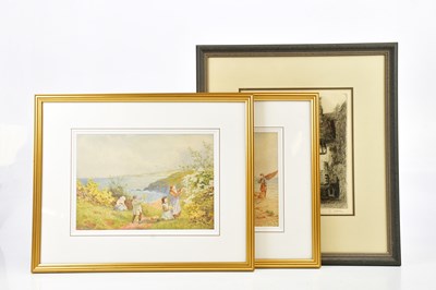 Lot 1836 - VERNON FOSTER; pair of watercolours, coastal...