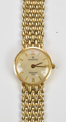 Lot 597 - SOVEREIGN; a lady's 9ct cased wristwatch the...