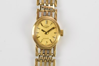 Lot 604 - ROTARY; a lady's 9ct cased wristwatch, the...