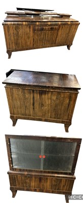 Lot 17 - A 1930s Art Deco veneered sideboard, with...