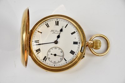 Lot 2319 - A 9ct yellow gold crown wind half hunter...