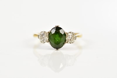 Lot 2409 - An 18ct gold and platinum diamond and...