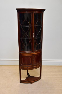 Lot 91 - An Edwardian satinwood inlaid mahogany...