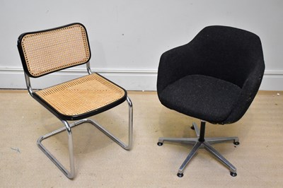 Lot 2037 - A mid century office swivel desk chair, with...