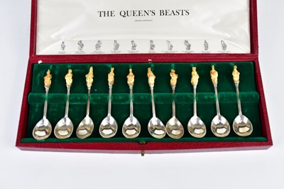 Lot 2121 - THE QUEEN'S BEASTS; a cased set of ten...