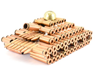 Lot 557 - A trench art tank made from spent cartridges...