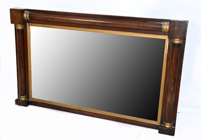 Lot 1564 - A 19th century mahogany and gilded overmantel...