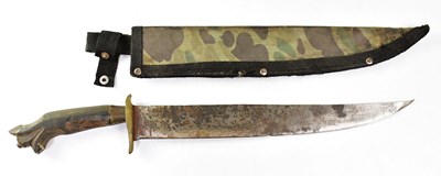 Lot 510 - An early 20th century machete, the 36.5cm...