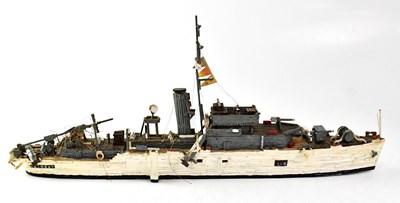 Lot 550 - A scratch-built matchstick model of HMS...