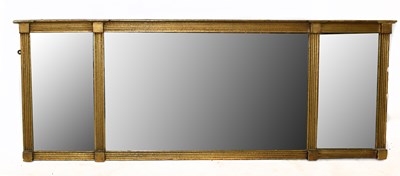 Lot 1468 - A 19th century gilt overmantel mirror with...