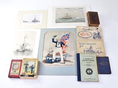 Lot 718 - Maritime ephemera comprising an 1845 copy of...