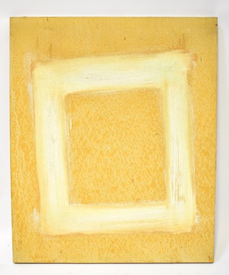 Lot 778 - STEVEN ?; oil on canvas, abstract in yellow...