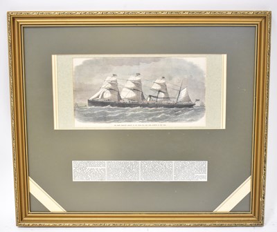 Lot 634 - A coloured engraving 'The Screw Steamship...